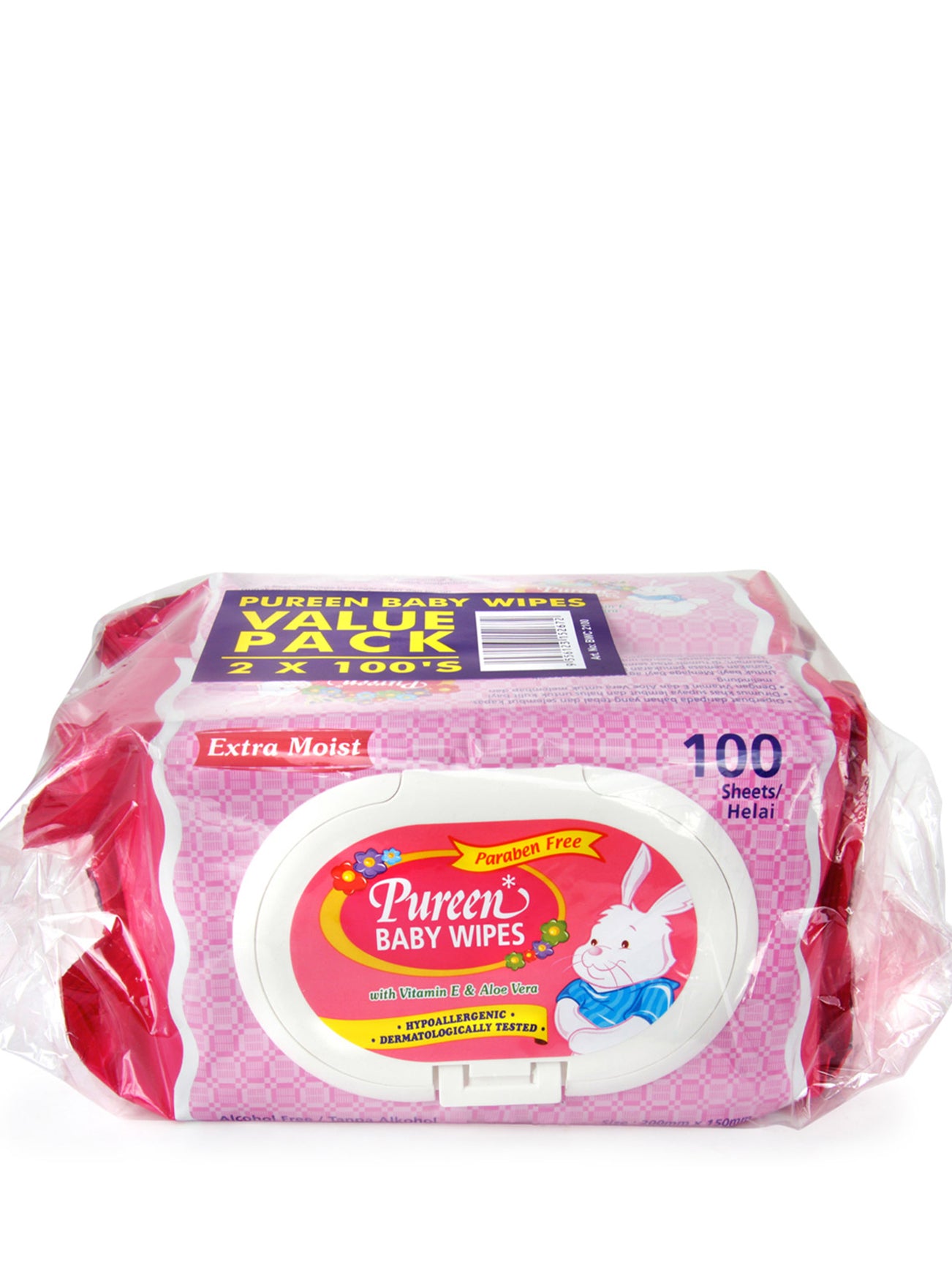 1646302271969_8722_9ef1df45-d88f-4ae9-9245-244d8d6f1a0c PUREEN BABY WIPES POP UP PACK PINK 2X100’S - Image 1