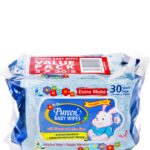 PUREEN BABY WIPES POUCH PACK BLUE 2X30’S