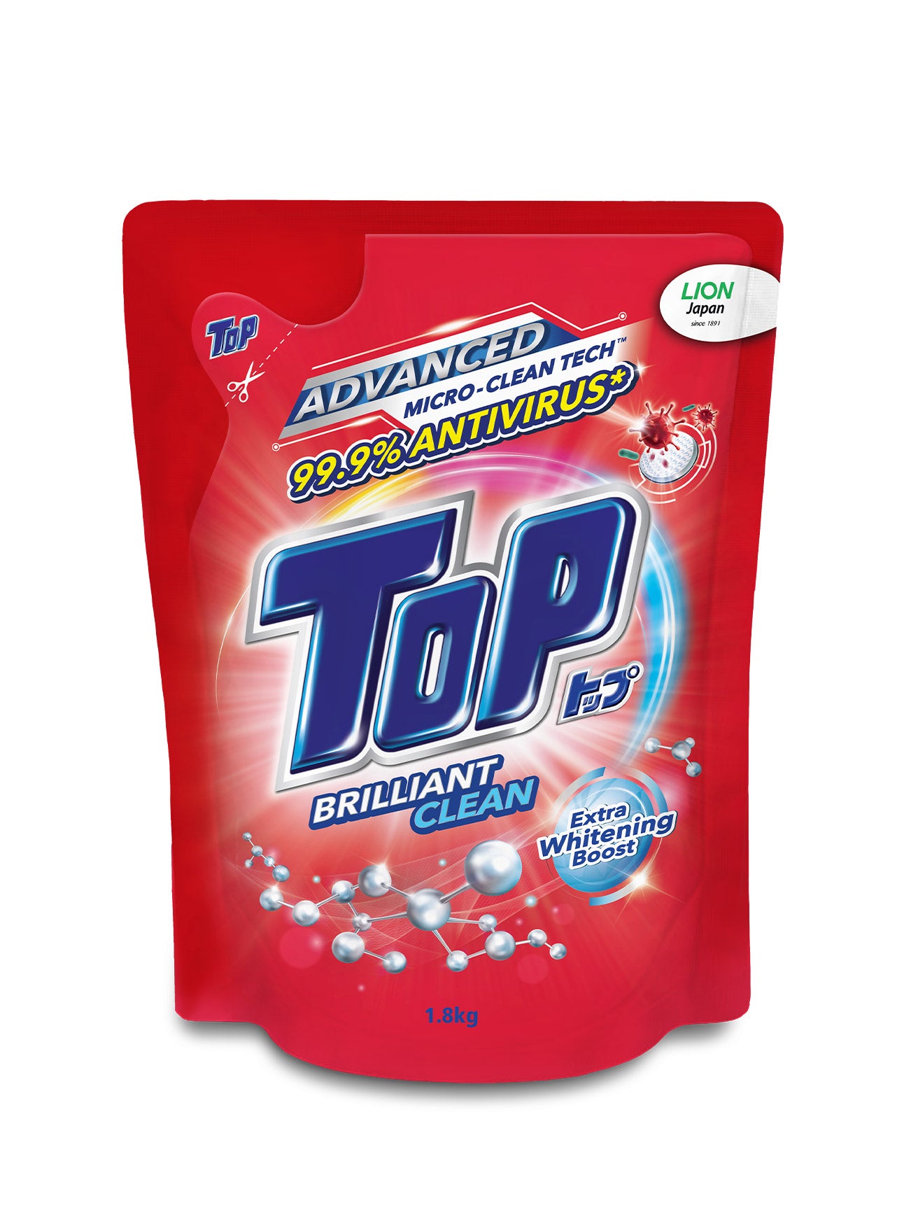 1646796331104_8449 TOP LIQ DETERGENT BRILLIANT CLEAN RF 1.8KG - Image 1