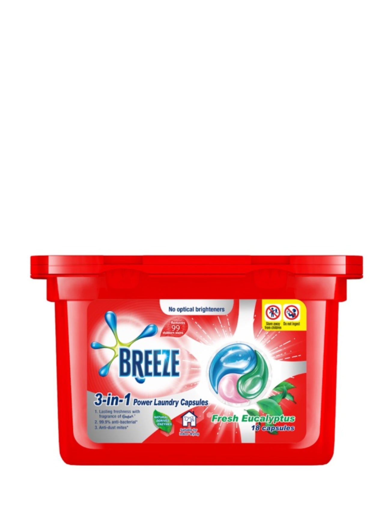 1687938803421_2960 BREEZE 3IN1 LAUNDRY CAPSULE FRESH EUCALYPTUS 18S - Image 1