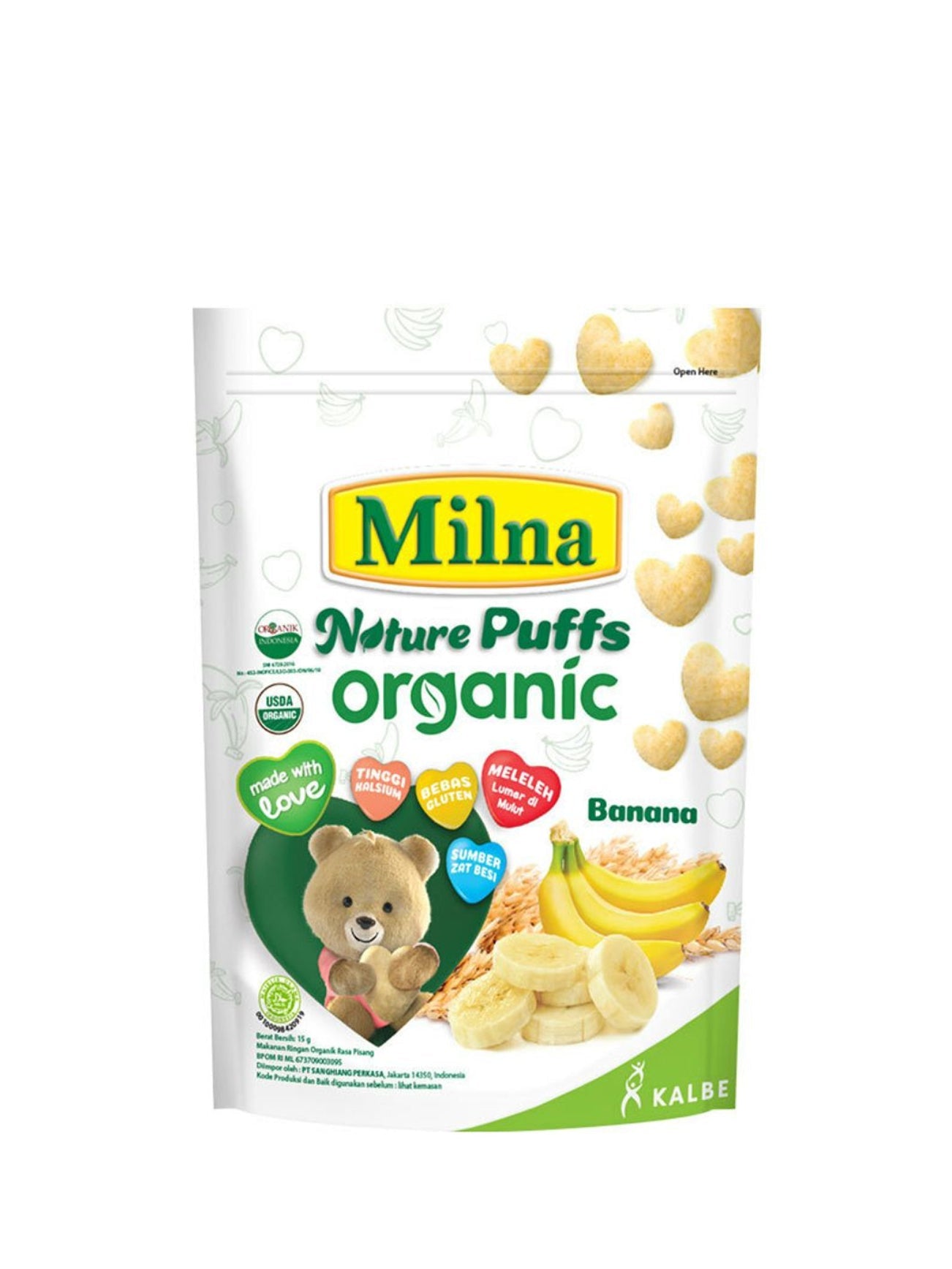 1691392936870_3841 MILNA NATURE PUFF ORGANIC BANANA 15G - Image 1