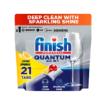 FINISH QUANTUM DISHWASHER TABLETS LEMON 21 TABS