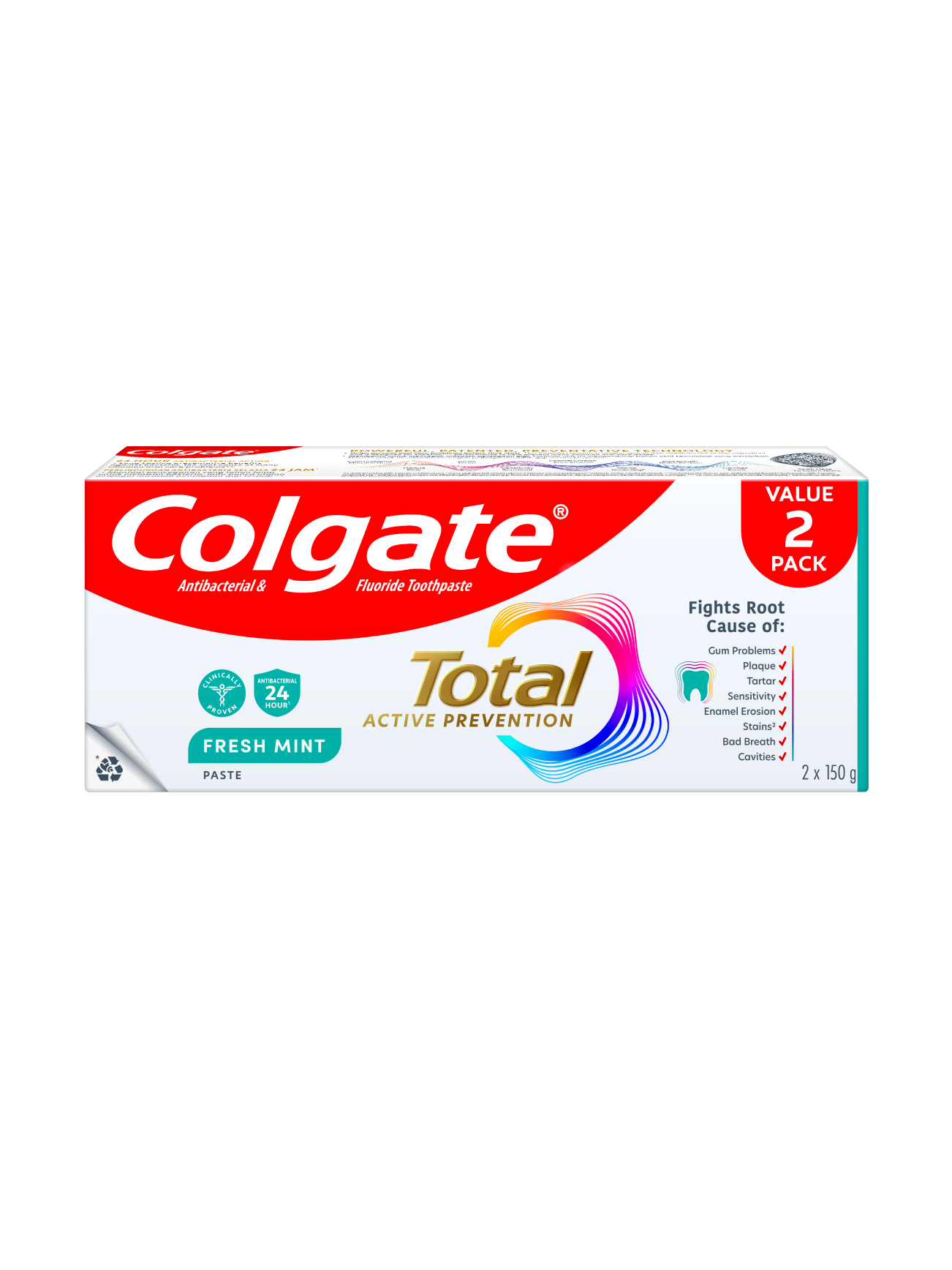 1761116211250_1860 COLGATE TP TOTAL CLEAN MINT 2X150G - Image 1