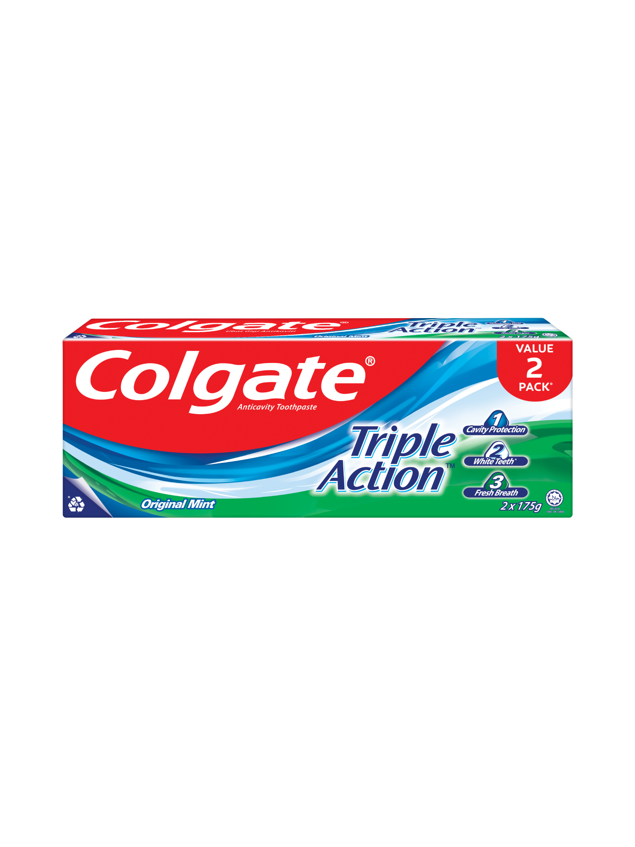 1761116878062_9035-1-1.png COLGATE TRIPLE ACTION 2X175GM - Image 1